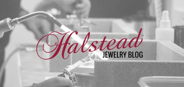 Halstead logo over image of torch soldering jewelry