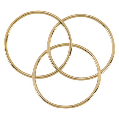 Gold-Filled Triple Fidget Ring Size 6