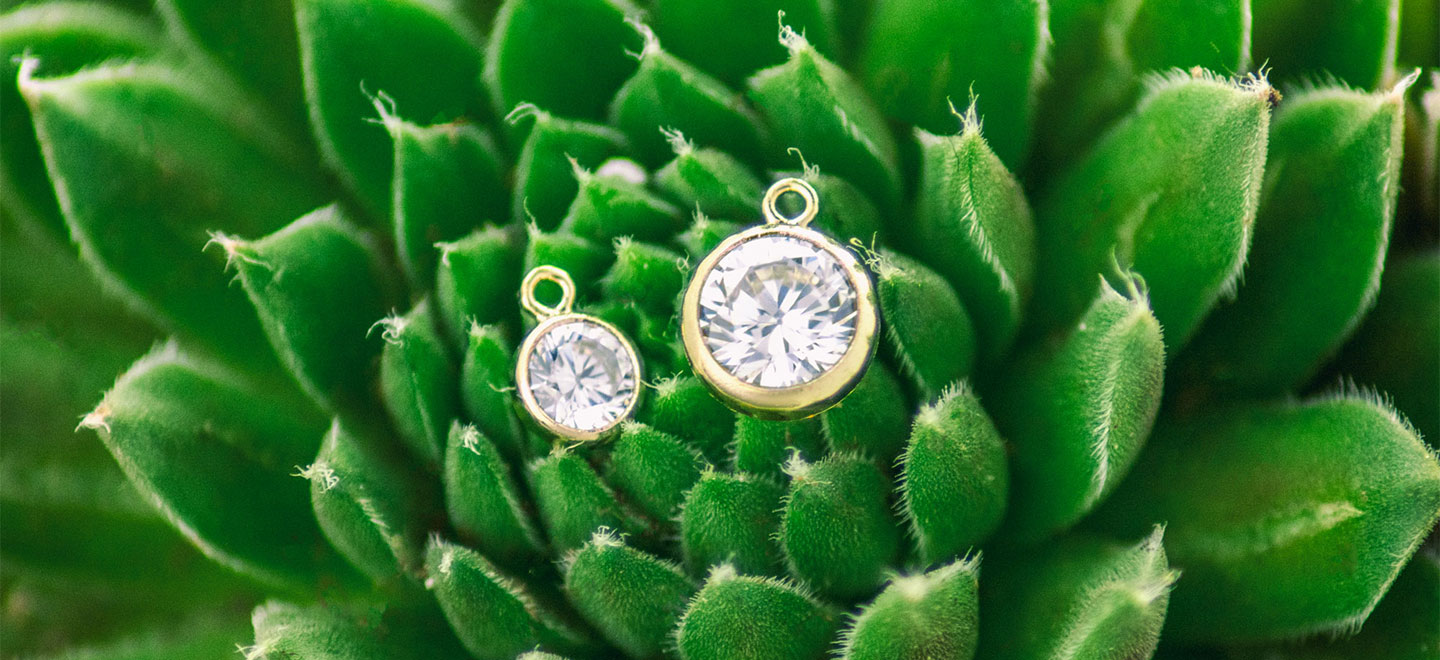 Gold-filled CZ charms for necklaces