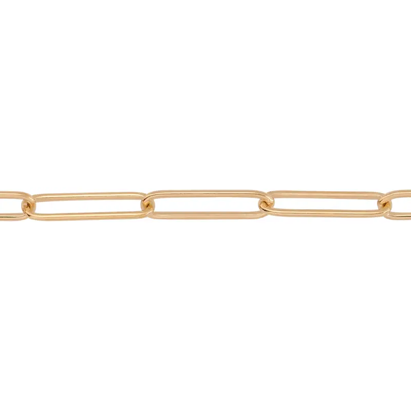 Gold-filled Italy Paperclip Chain Footage