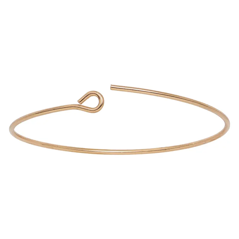 Gold-Filled 22mm Wire Beading Hoop Earrings