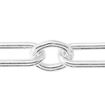 Sterling Silver Extra Large Long and Short Paperclip Chain Footage