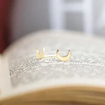 Gold-Filled Tiny Moon Post Earrings