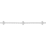 Sterling Silver Cable Saturn Chain Footage with Bicone Beads