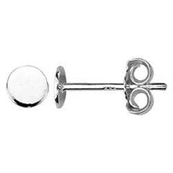 Sterling Silver Puff Pad for Earrings