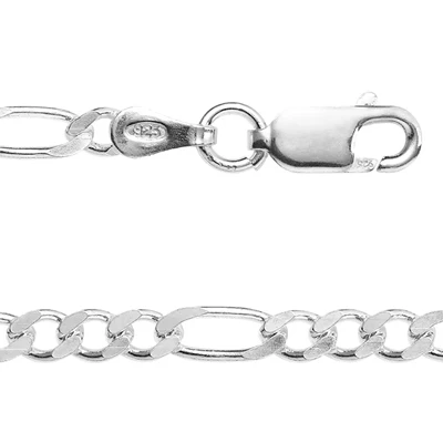 Sterling Silver 18 inch 3.2mm Figaro Chain