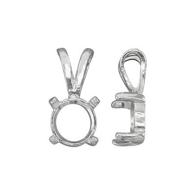 Sterling Silver 6mm Cab Pendant Setting