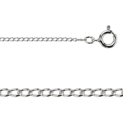 Sterling Silver 16 Inch 1.2mm Curb Chain