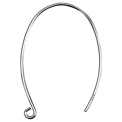 Sterling Silver Large Oval Earwire