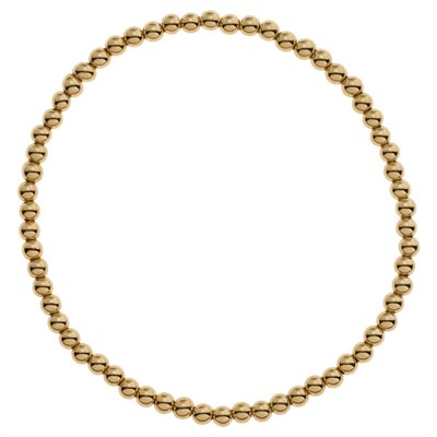 Gold-Filled 3mm Beaded Stretchy Bracelet