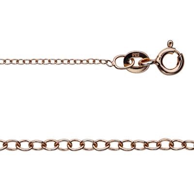 Rose Gold-Plated Sterling Silver 18 inch Cable Chain Necklace