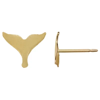 Gold-Filled Whale Tail Post Earring