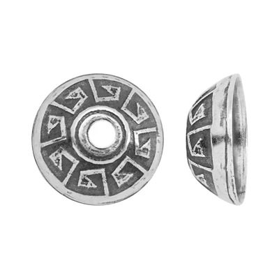 Sterling Silver Southwest Pattern Bead Cap