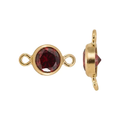 Gold Filled 4mm Garnet January Link