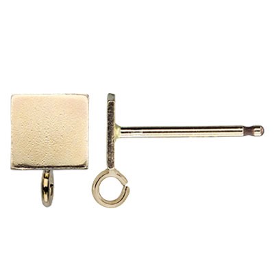 Gold-Filled Square Post Earring Findings