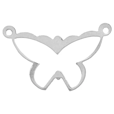 Sterling Silver Butterfly Outline Link
