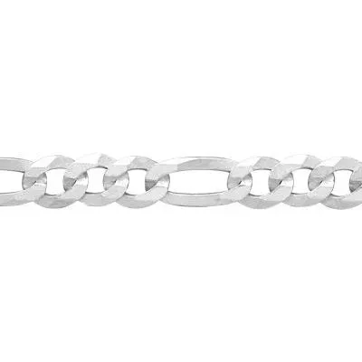 Sterling Silver 2.5mm Diamond Cut Figaro Chain Footage
