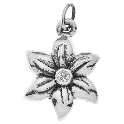 Sterling Silver Hollow Flower Charm