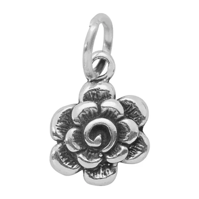 Sterling Silver Rose Charm