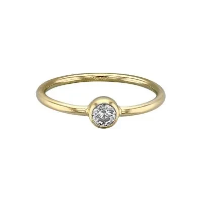 Gold-Filled 4mm CZ Ring Size 7