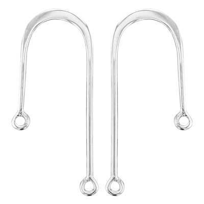 Sterling Silver Asymmetric Arch Earring Findings