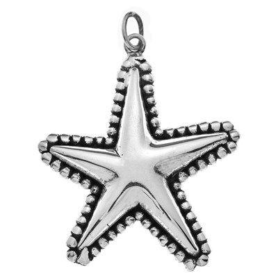 Sterling Silver Hollow Starfish Pendant