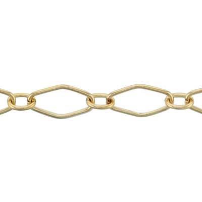 Gold-Filled Long and Short Diamond Link Chain Footage
