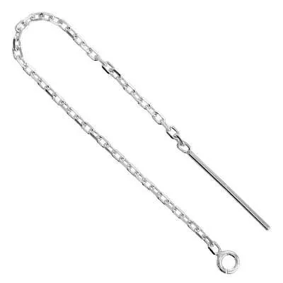 Sterling Silver Diamond Cut Cable Ear Thread