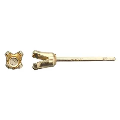 Gold-Filled 3mm Snap-in Post Earring Setting