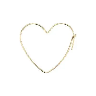 Gold-Filled Heart Hoops