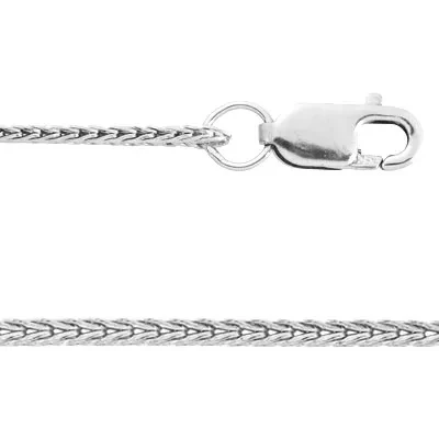Sterling Silver 18 inch 1mm Foxtail Chain