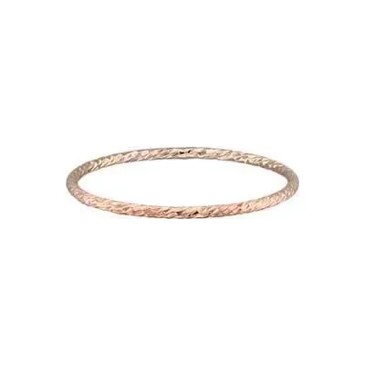 Rose Gold-Filled Sparkle Wire Ring Size 7