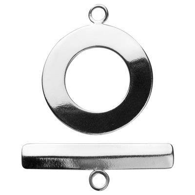 Sterling Silver Large Flat Toggle