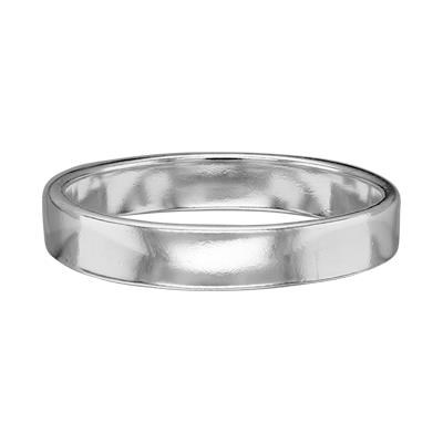 Sterling Silver 4mm Cast Ring Band Size 10
