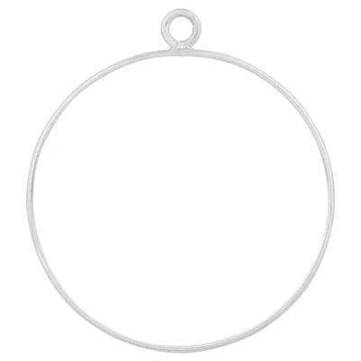 Sterling Silver 25mm Open Back Bezel Pendant Setting