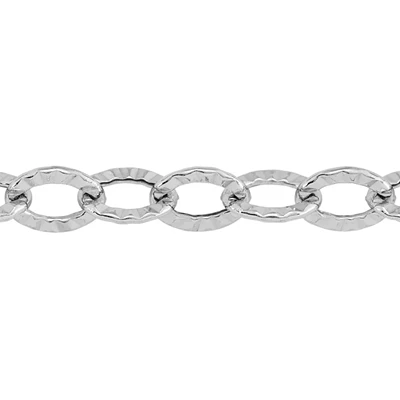 Sterling Silver Medium Sun Pattern Chain Footage Rhodium Plated