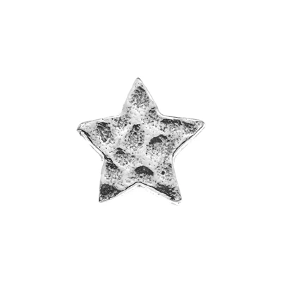 Sterling Silver Oxidized Hammered Star Solder Ornament