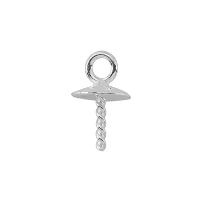 Sterling Silver Pearl Cup Drop Setting