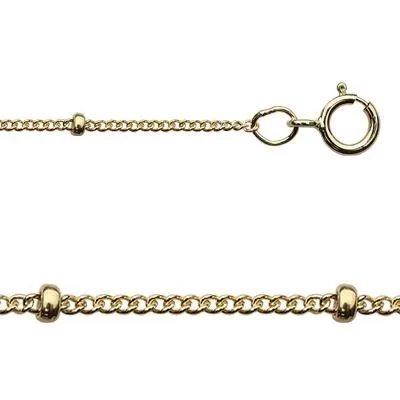 Gold-Filled 20 inch 1mm Saturn Curb Chain
