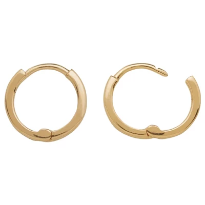 14k Gold Huggie Hoop Earrings