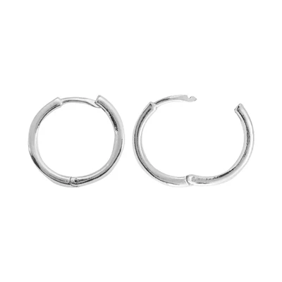 Sterling Silver 12mm Huggie Hoop Earrings