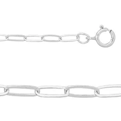Sterling Silver 18 inch Flat Clip Chain
