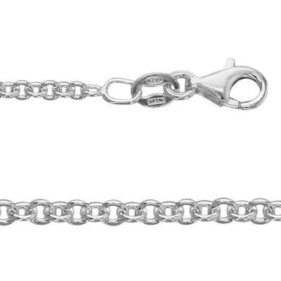 Sterling Silver 24 inch 2mm Cable Chain with Lobster Clasp