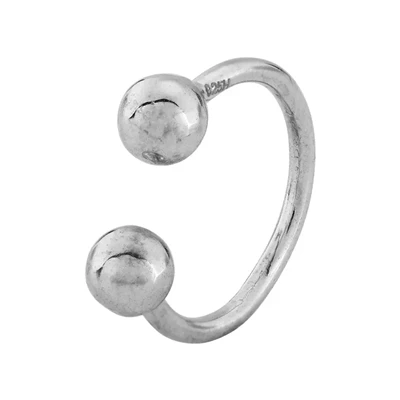 Sterling Silver Open Circle Barbell Body Jewelry