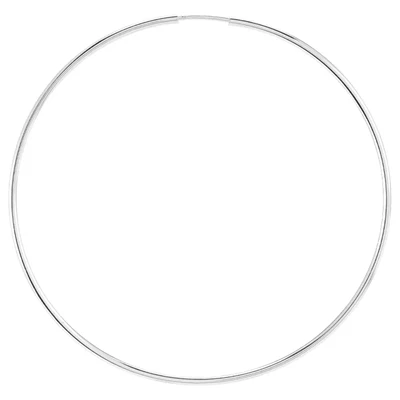 Sterling Silver 50mm Endless Hoops Earrings