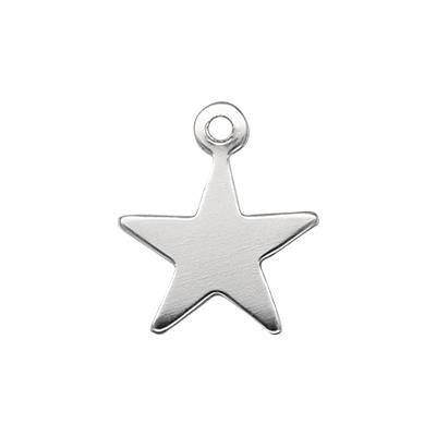Sterling Silver Flat Star Charm