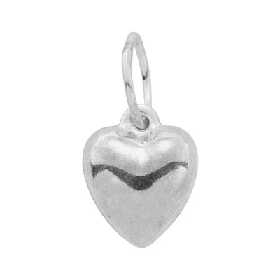 Sterling Silver 7mm Puff Heart Charm