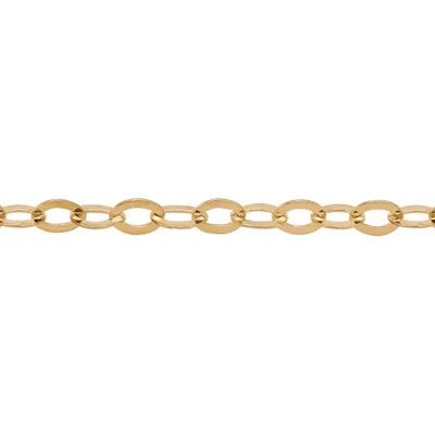 Gold-Filled 1.7mm Flat Oval Chain Footage