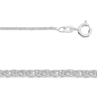Sterling Silver 16 inch 1.4mm Spiga Wheat Chain