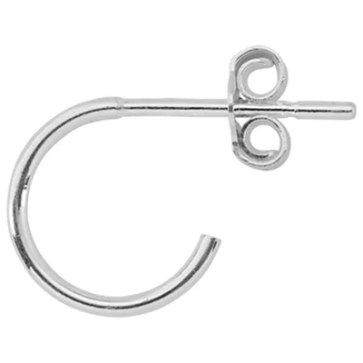 Sterling Silver 10mm Post Hoop Earrings